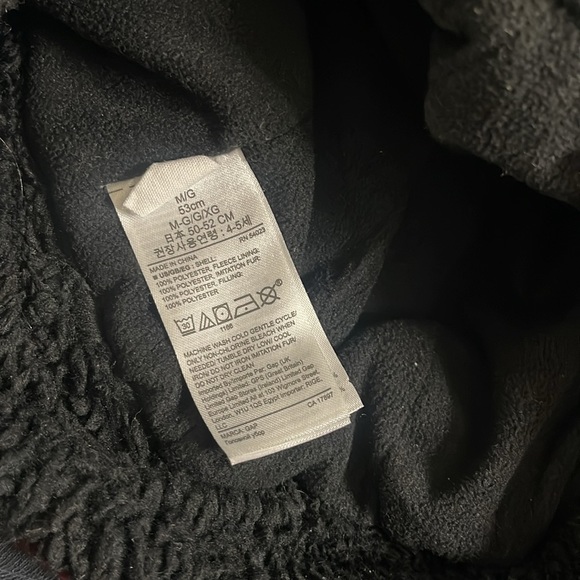 Baby Gap Red & Black Buffalo Plaid Trapper Hat in size Medium/Large - Picture 5 of 7